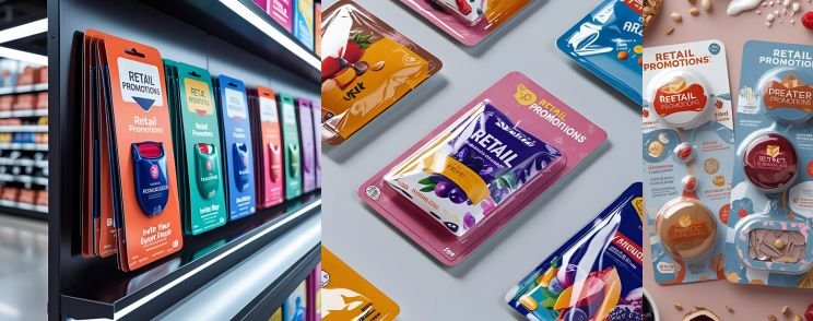 Combo blister packaging with festive branding for promotional retail displays