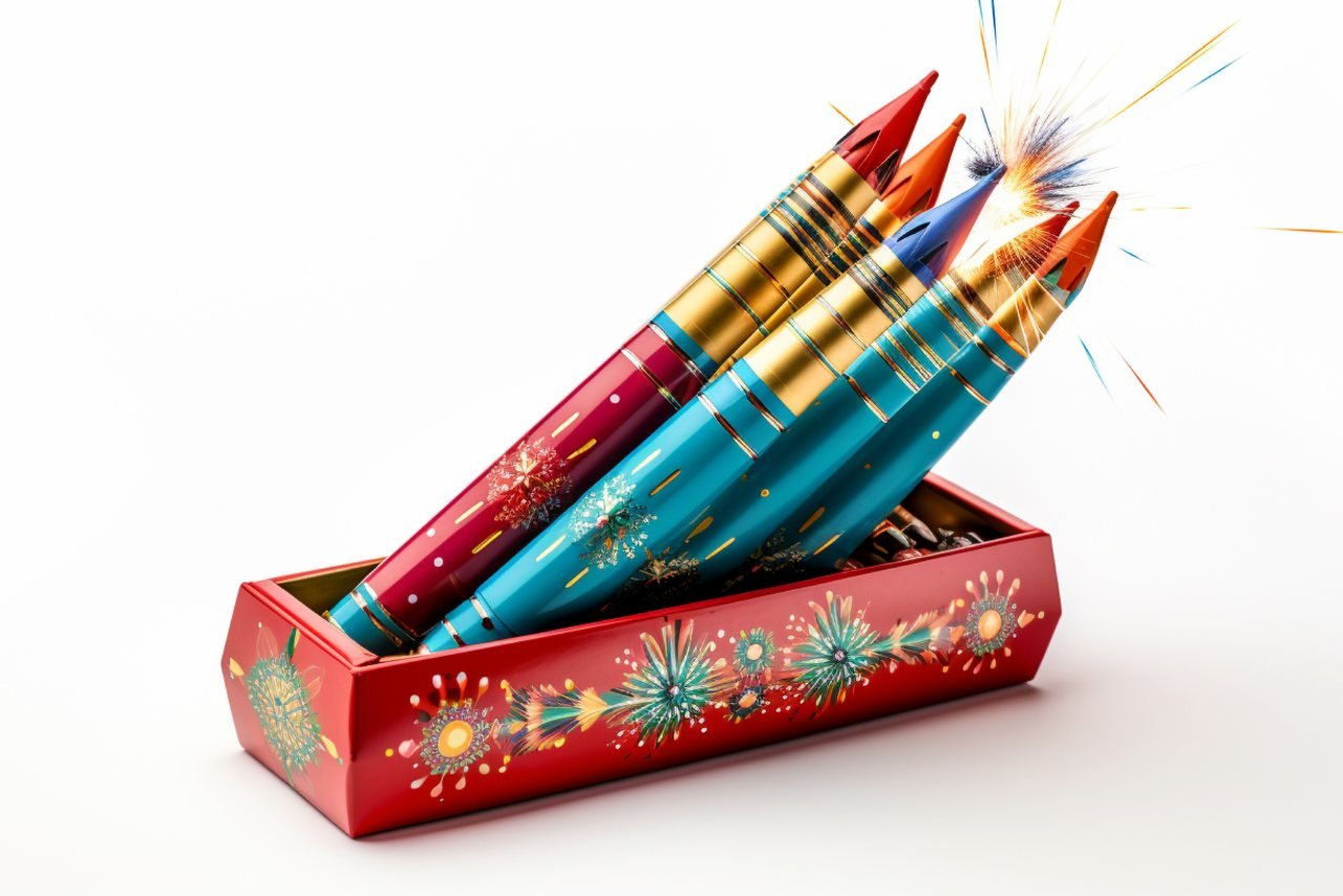 Colorfully printed rocket packaging by Firework Boxes Manufacturers in Sivakasi